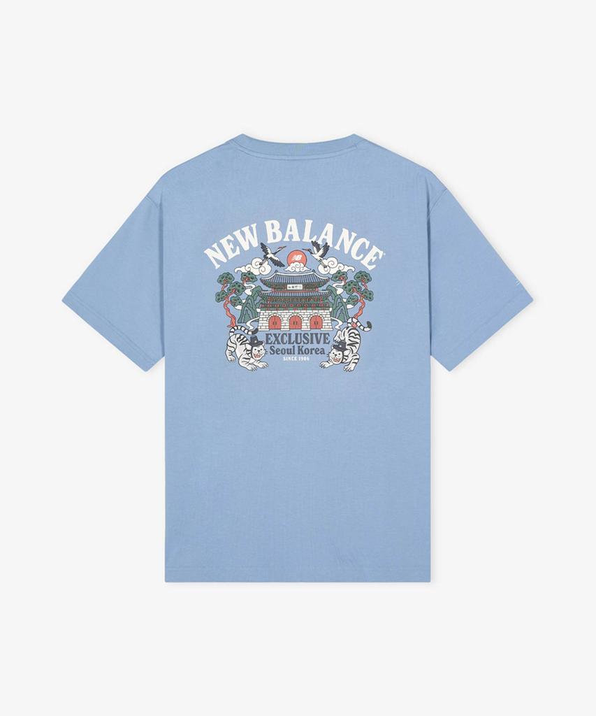 Nyuballanseu Nbneg2A043 / Uni Nb Seoul Tiger 2.0 Short Sleeve T-Shirt (Light Blue)