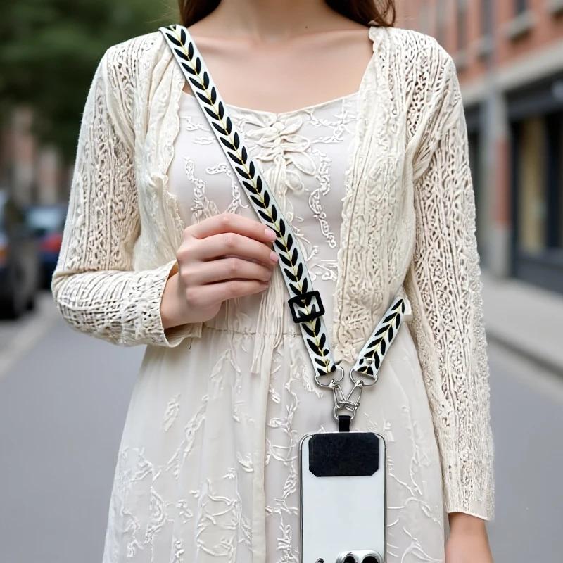 Adjustable Mobile Phone Lanyard Long Crossbody Neck Strap Phone Strap Anti-lost Hanging Rope Universal Gasket For All Phone Case