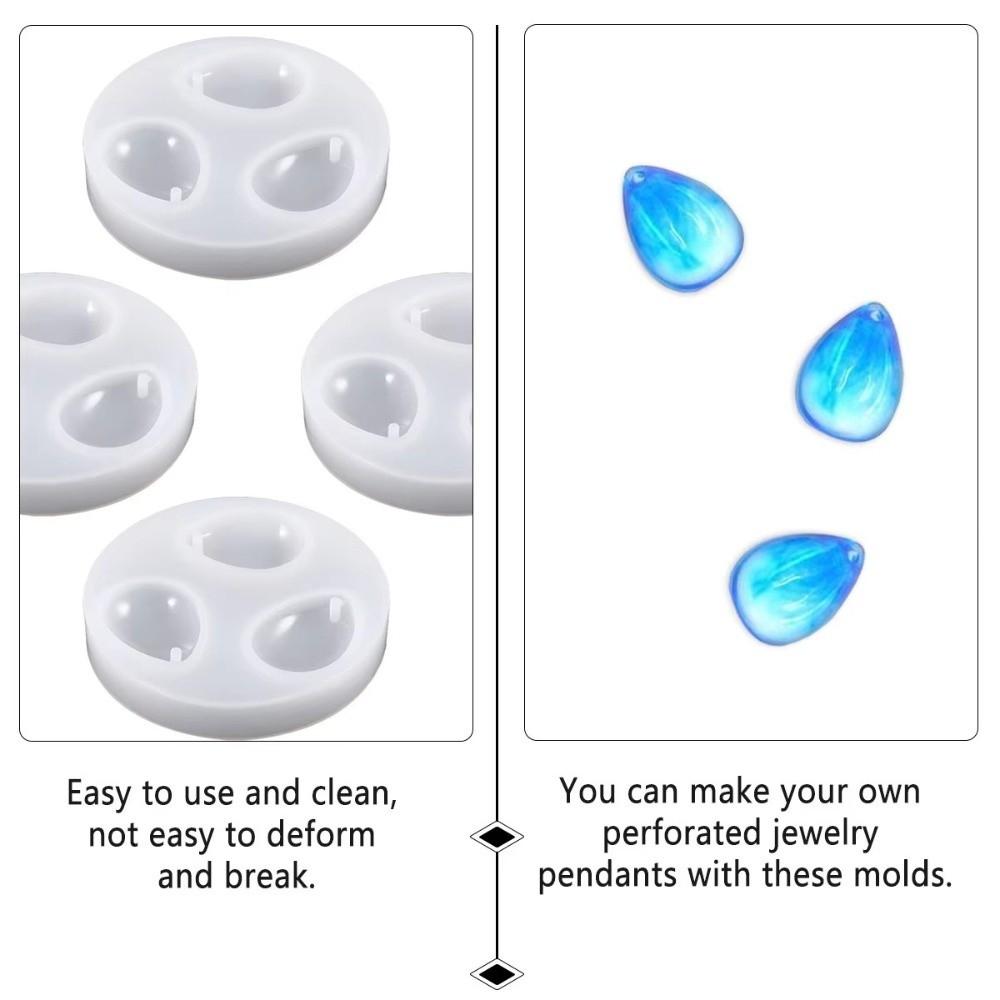 New Water Drop Shape Pendant Mold High Transparency Gem Design Teardrop Silicone Mold Flexibility Easy Clean UV Epoxy Mold DIY