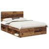 Bed Frame Made of Reclaimed Wood 140 X 190 Cm Solid Pine Wood