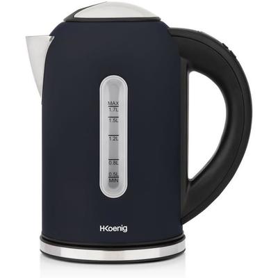Programovatelná rychlovarná konvice - HKOENIG - BOE56 - 1,7 l - 2200 W - Nastavitelná teplota - LCD displej - Matně tmavě modrá a nerezová ocel