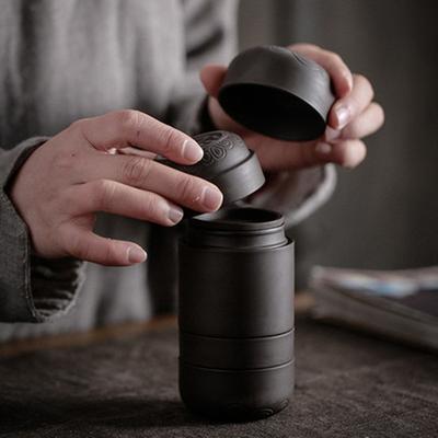 Juego de Té de Viaje Arena Púrpura Olla Portátil Juego de Porcelana Gaiwan Tazas de Ceremonia Olla Con Bolsa ZM822