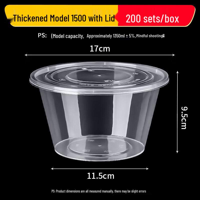Disposable Round Plastic Lunch Box