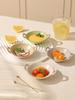Double-Eared Ceramic Dipping Dish for Sauces and Snacks