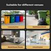 100Pcs 50X60Cm Black Outdoor Disposable Plastic Garbage Bag, Large Capacity And Thickness, Leak-Proof And Durable