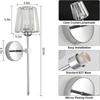 American Style Wall Lamp No wiring LED Rechargeable Bulbs wall Light Crystal wall Sconce For Bedroom Background Home Lighting