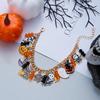 Gothic Punk Halloween Ghost Pumpkin Spider Skull Multi-Pendant Bracelet Unisex Fashion Jewelry Party Gift Handmade Craft