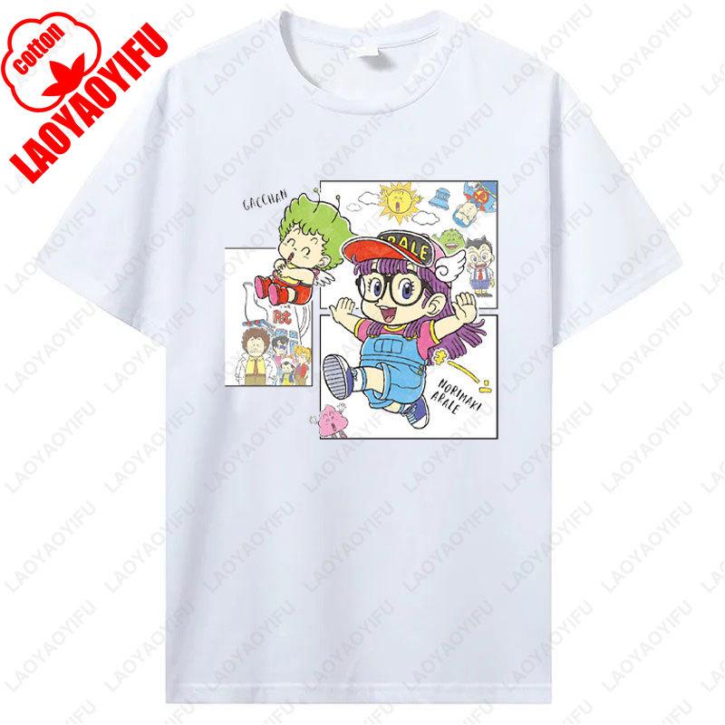 Arale Printing T Shirt Funny Man Women Cotton Tshirt Anime Print  Manga Clothing Vintage Fashion Streetwear Kawaii Casual Wear