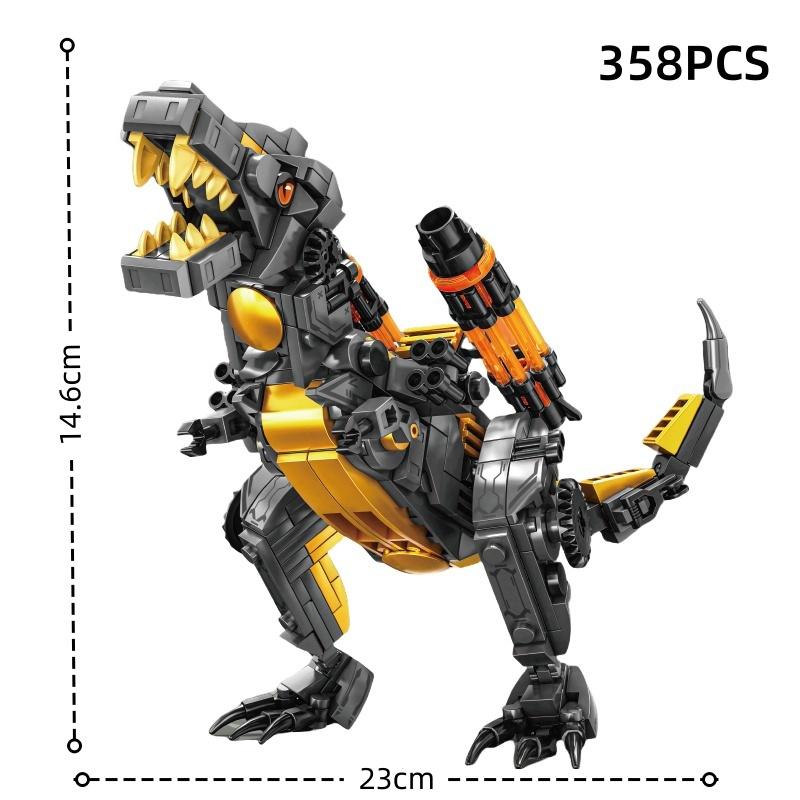 

Mechanical Dinosaur Blocks DIY Combat T-Rex 3D Model Kit,with Mechanical Weapons, Holiday Decor Gift Set for Kids and Adults in bag