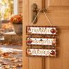 Farmhouse Thanksgiving Wooden Wall Decor, Autumn Fall Porch Sign, Waterproof & Fade-Proof Boxwood Plaque, Ready to Hang Indoor Outdoor Art