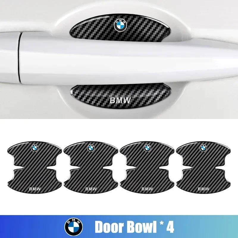 BXJ1 2026 Car Sticker Carbon Fiber Car Door Bowl Handle Protect Stickers For BMW 1 2 3 4 5 6 7 Series X1 X3 X4 X5 X6 X2 X7 F10 F15 F1