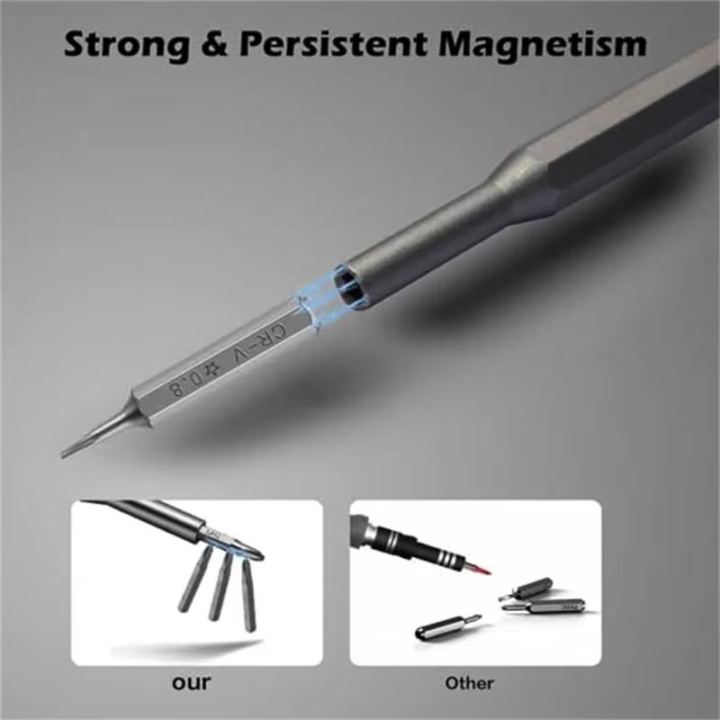 25 In 1 Screwdriver Set Mini Pocket Screwdriver Set Small Repair Set Hexagonal Flat Head Magnetic Screwdriver Head For Phone PC