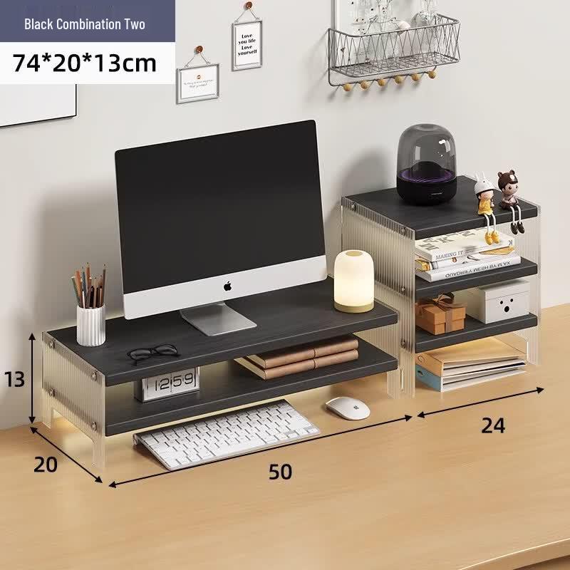OLOEY Acrylic Monitor Riser with Water Ripple Legs