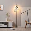 3-Light Floor Lamp, 170cm Industrial Dimmable Standing Lamp with Steel Wire Cage Lampshades for Living Room, Bedroom, Dining Room, Study