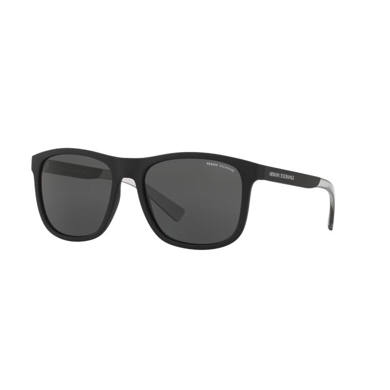 ARMANI EXCHANGEAE Lightweight sunshade Monogram Plate frame Square Sunglasses Unisex Couple Dark Grey