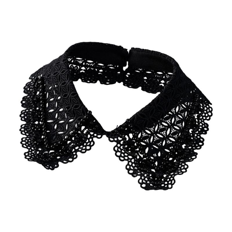 Elegant Detachable Lace Collar Spread Lapel Design Decorative Accessory for Dresses and Blouses