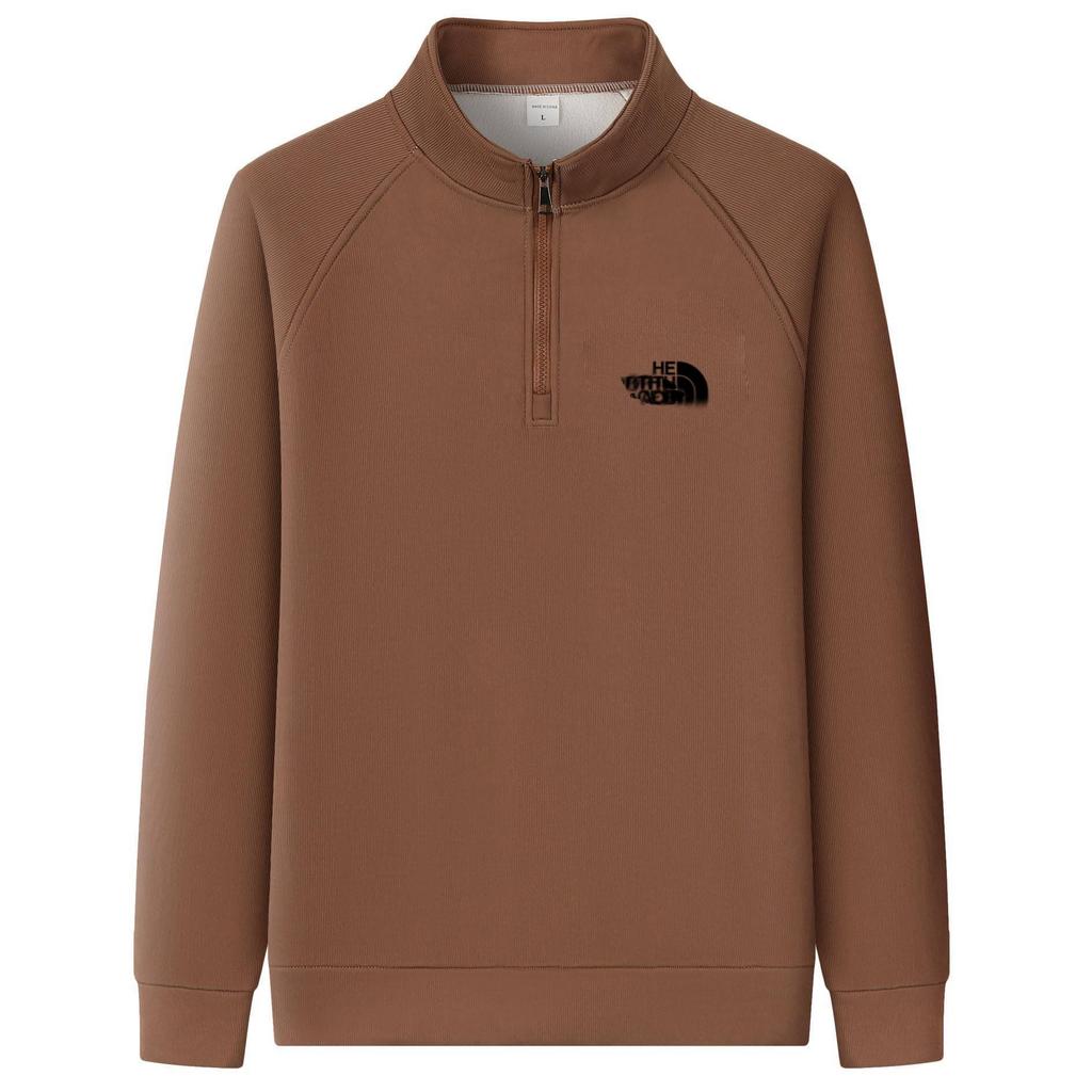 2024 Men's Sherpa Lined Hoodie - Spring/Autumn, Pullover, Casual Sports Fleece Jacket.