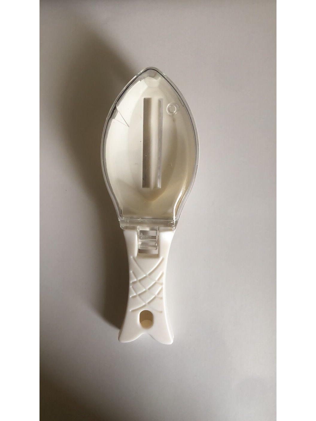 

Ручний скребок для риб ячої луски з кришкою - кухонний гаджет для видалення риб ячої луски opp bag 500/box білий