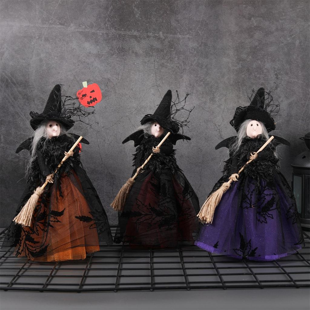 Halloween Decorationsghost Witch Doll Tree Top Star Desktop Decoration Doll Ornaments