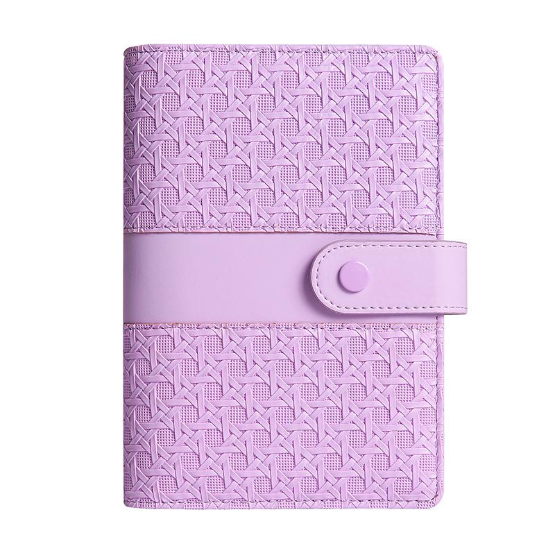 Cross-border Woven Texture A6 Creative PU Soft Leather Cash Budget Notebook Binder