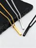 Hiphop Vertical Necklace for Men Boys,Stainless Steel Long Bar Pendant,Classic Punk Jewelry Gift