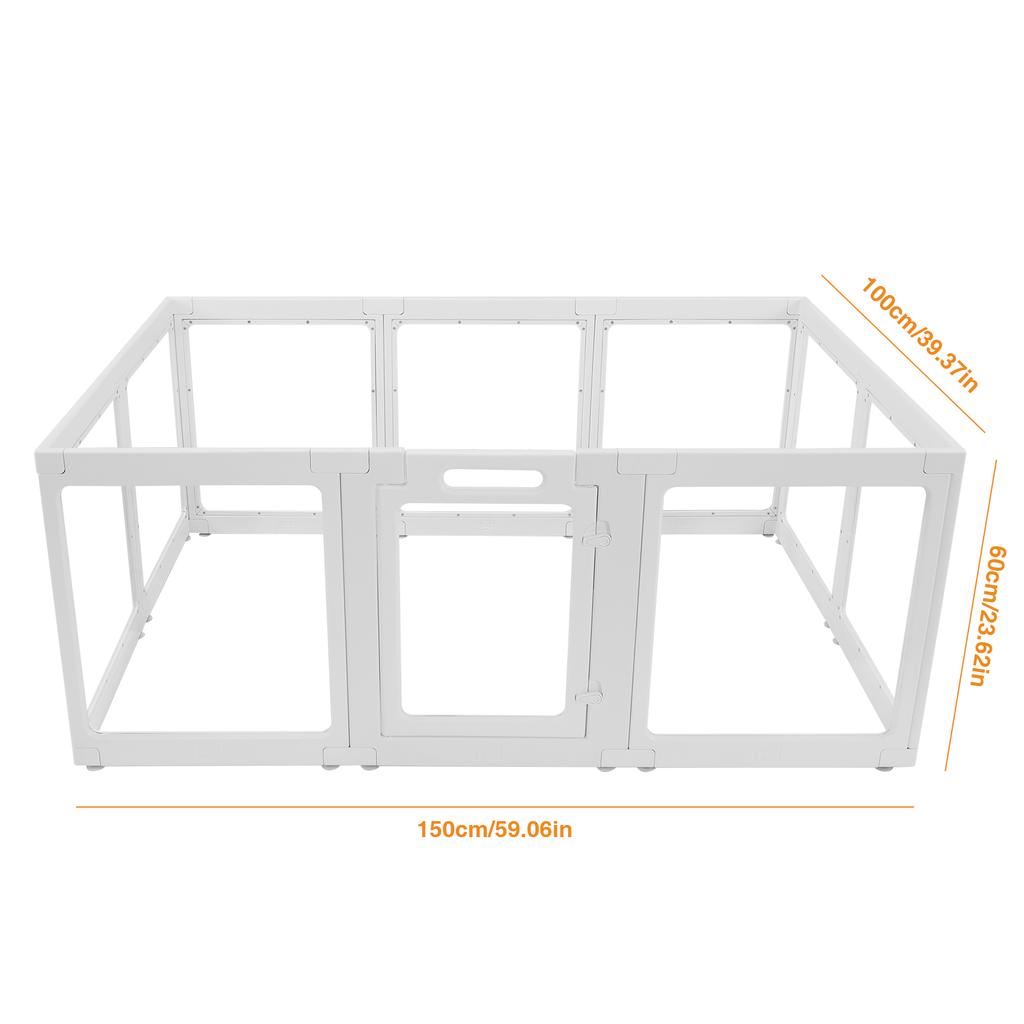 Pets Whelping Crate Puppy Playpen Clear Acrylic Dog Playpen Exercise Fence with Door Pet Playpen For Puppy Small Dog Rabbit Pig