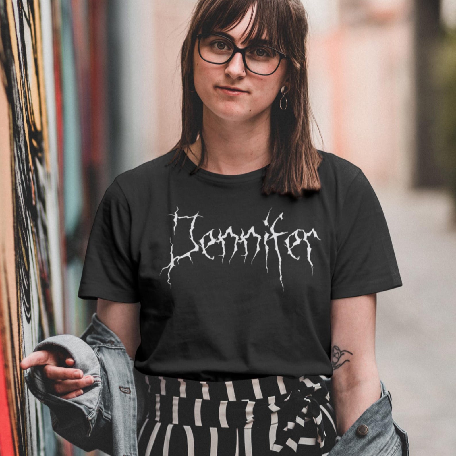 Custom Death Metal Shirt, Personalized Gothic Tee, Black T-Shirt XL