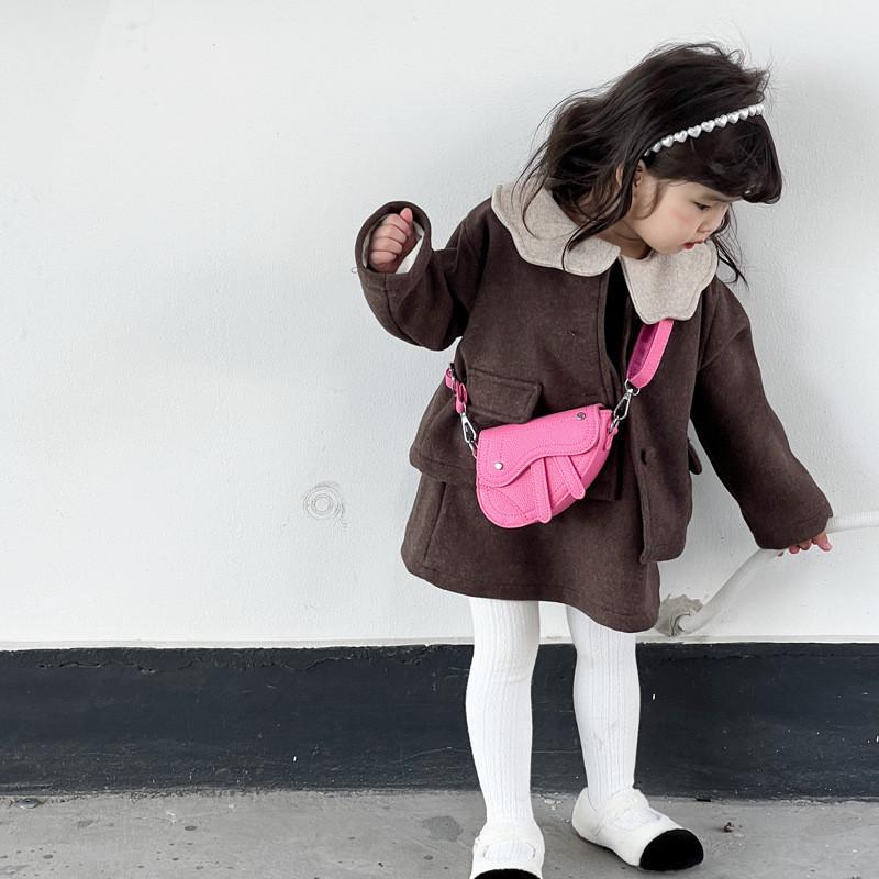 Stylish Mini Children's Handbag For Girls Elegant Fashionable Pu Leather Crossbody Bag