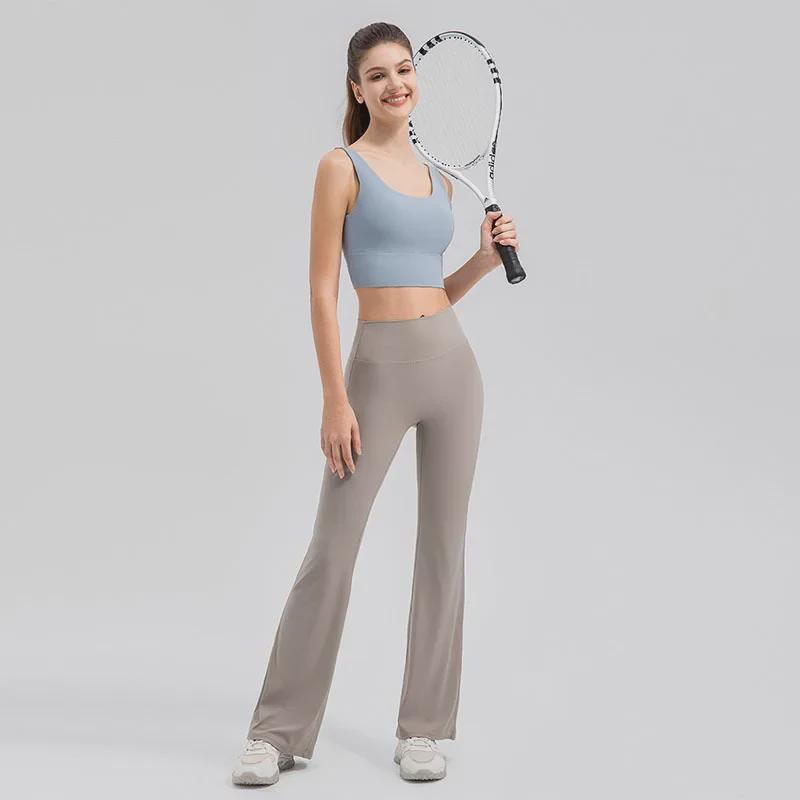 Women's High-Waist Flared Yoga Pants - Breathable, Hip Lift Design, No Visible Lines, Ideal for Fitness