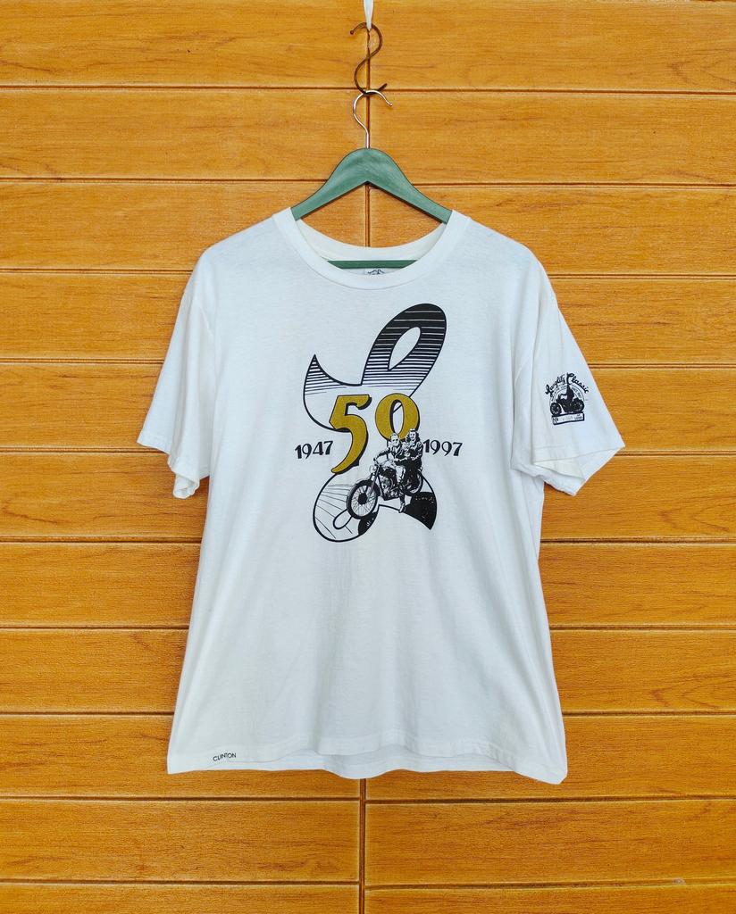 Vintage 90s Langlitz Leather 50th Anniversary T-Shirt, Made In USA, Size L