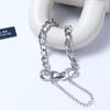 Personality Hip Hop Women Fashion Design Korean Hand Chain Zinc Zinc Alloy Men Bracelet Jewelry Accessories