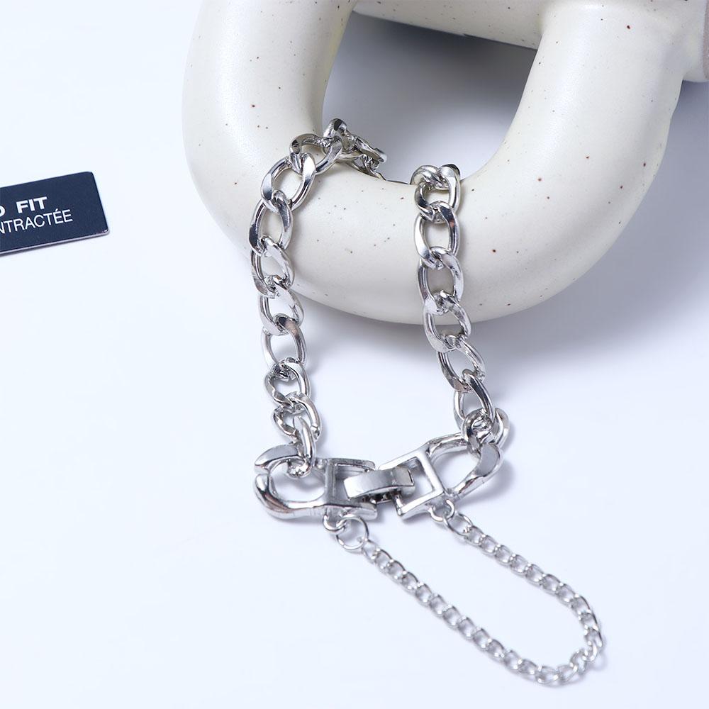 Personality Hip Hop Women Fashion Design Korean Hand Chain Zinc Zinc Alloy Men Bracelet Jewelry Accessories