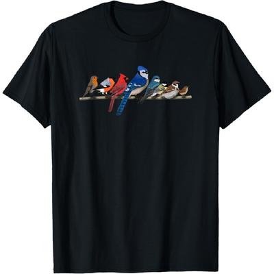 Garden Birds Blue Jay Bullfinch Ornithologist Biologist T-Shirt