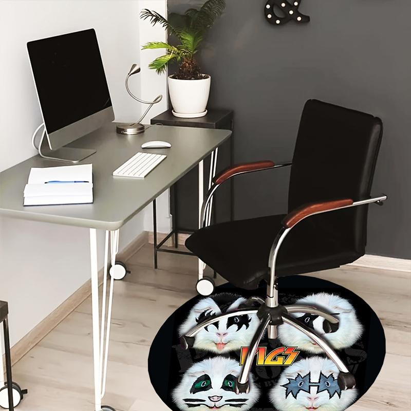 

1pc Piggy Faces Round carpet, Made of Polyester,Perfect for Decorating Office Chairs, Living Rooms 80cm