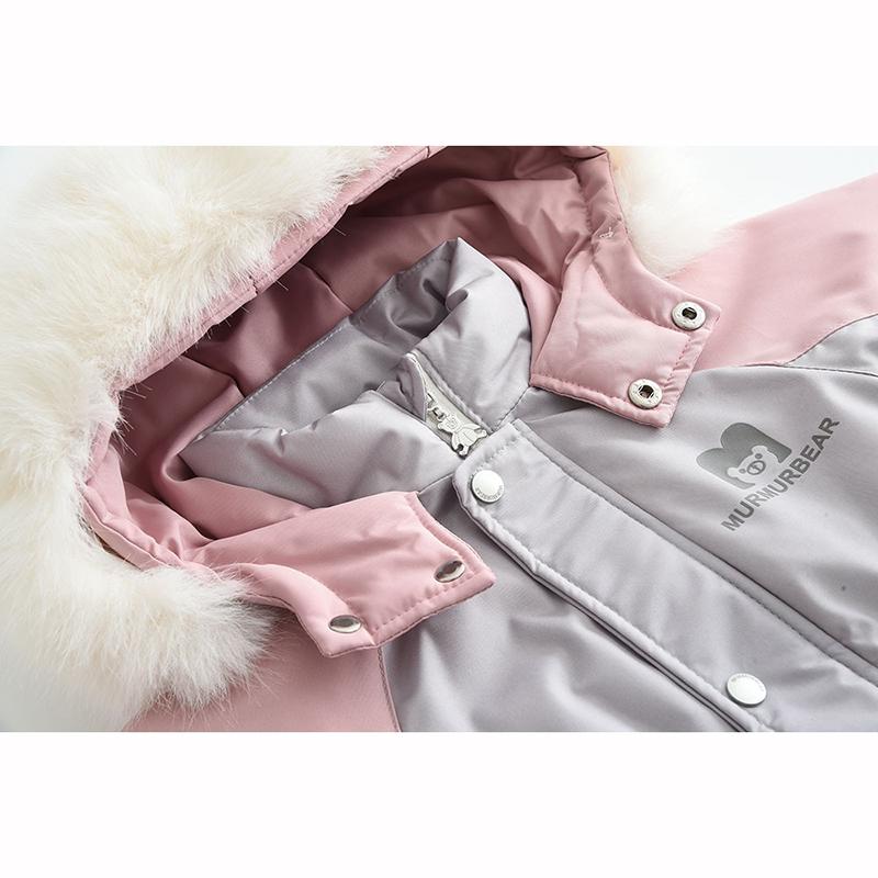 Baby Wintermantel Verdicken Baby Jumpsuit Warm Kinderjacke Wasserdicht Kinder Skianzug Kapuzen Baby Schneeanzug