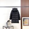 New hooded drawstring medium and long down jacket women's loose casual warm jacket temperament commuter duck down