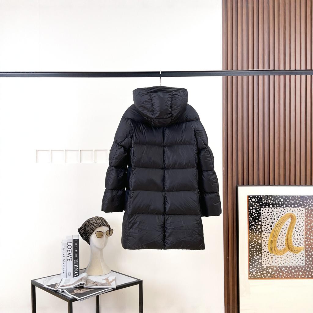 New hooded drawstring medium and long down jacket women's loose casual warm jacket temperament commuter duck down