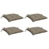 VidaXL Set of 4 Chair Cushions, Seat Pad with Tie Strings, Waterproof Outdoor Cushion, Taupe 40x40x7 Cm 361475