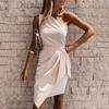 Women's New Spring and Summer  Solid Colour Sleeveless Tight Dress Dresses