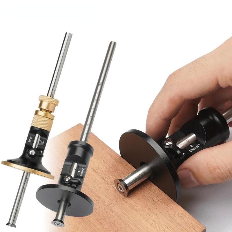 Wheel Marking Gauge Woodworking Scriber with 2 Replacement Cutters Solid Metal Bar Wood Scribe Tool for Carpenter.