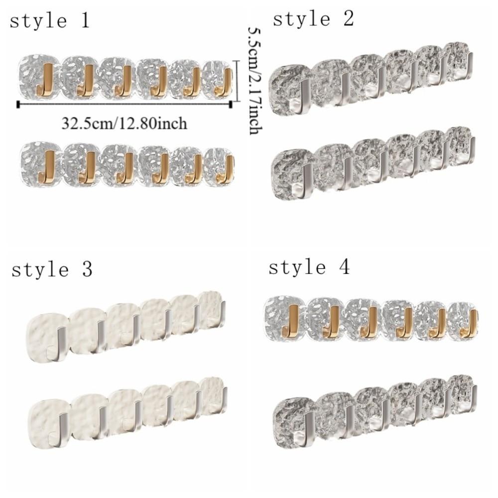 2PCS Wall Mounted Key Bag Hooks Punch-free Wall Hook Rack Durable Bathroom Hooks  Bathroom