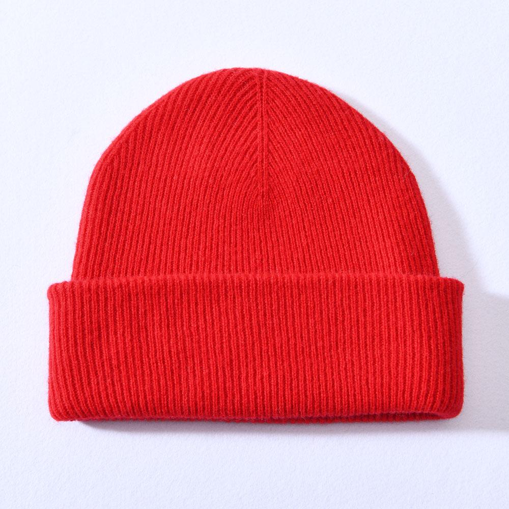 Jxwatcher Merino Wool Skull Luxury Wool Knitted Beanie Winter Bennie Caps Women Soft 100% Pure Wool Beanie Hats with Custom logo