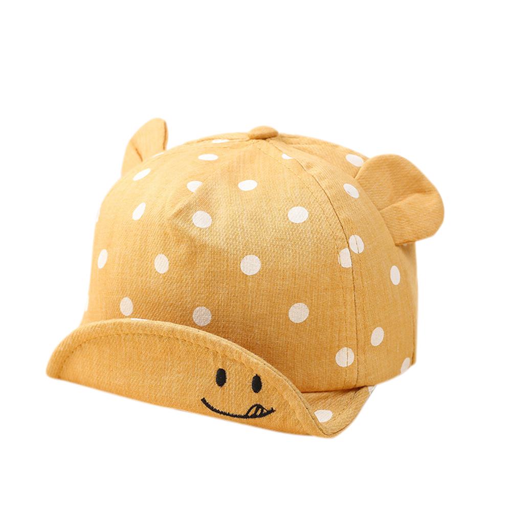 Flip Edge Hat Cotton Pot Pattern Cartoon Ear Design Warm Hat Sunbonnet