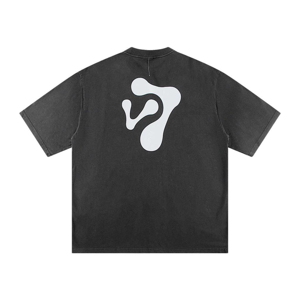 VUJADE TALK Distressed American Retro Streetwear Summer Vibe Loose T-Shirt
