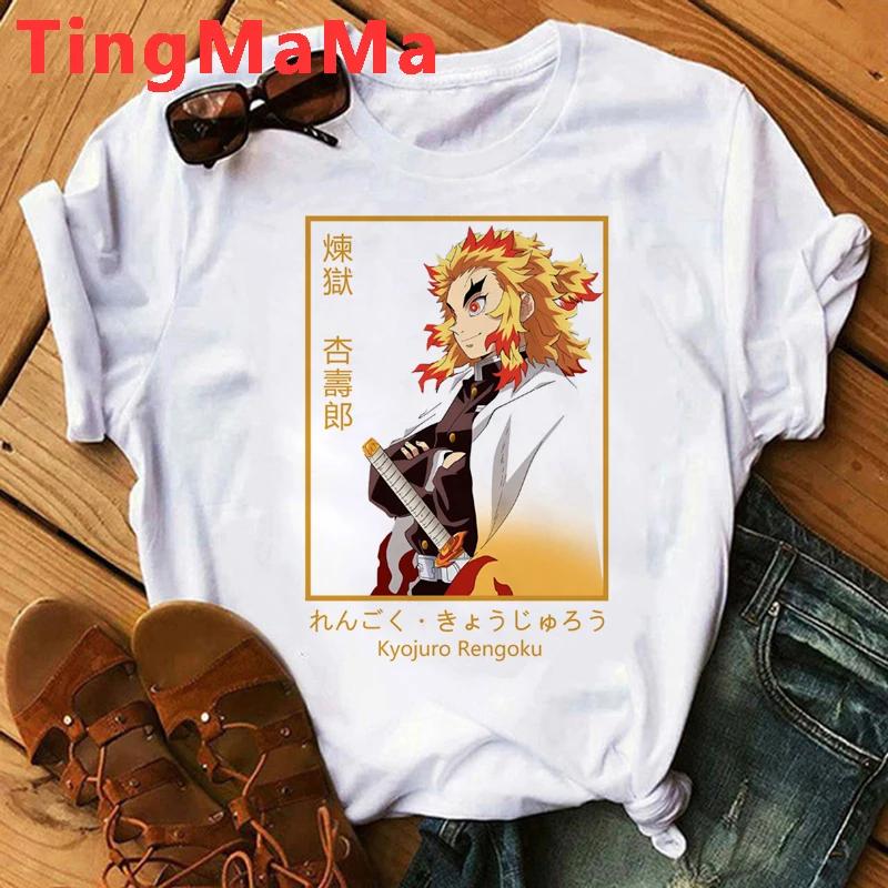 Demon Slayer Rengoku T Shirt Unisex Kimetsu No Yaiba Tshirt Anime Uzui Unisex Cartoon Tanjiro Inosuke Zenitsu Nezuko T-shirt Unisex