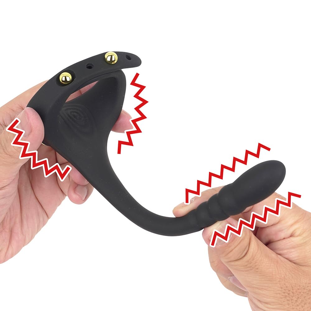 Andre Shop Anuscorpion Double 11 Vibration Remote Ring Beginner Double Stimulation of the Perineum and Slim Shaft Vibrating Plug Vibration, Modes,
