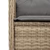 Vidaxl Corner Sofa Module With Cushions, Beige, Poly Rattan