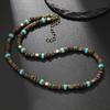Bohemian Turquoise Coconut Shell Beaded Men's Layered Necklace