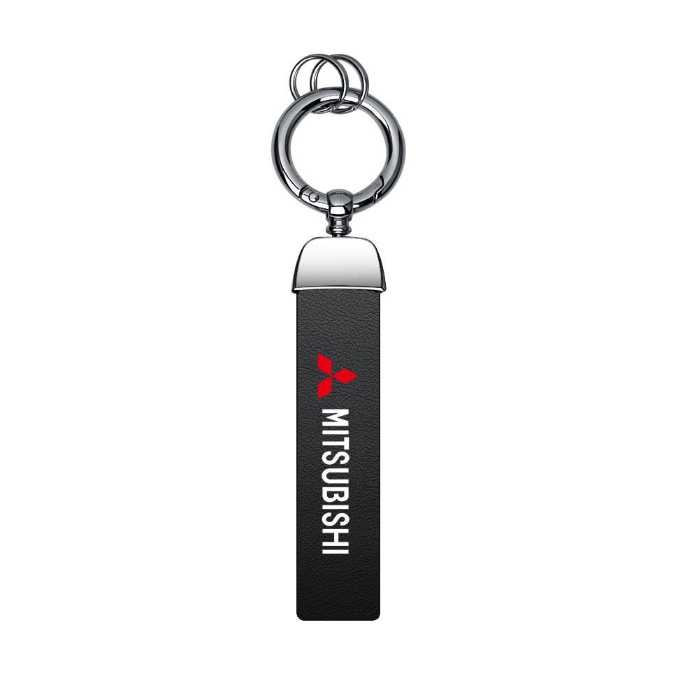 Metal Leather Car Key Ring Braided Rope Key Case Key Chain For Mitsubishi Space Star Lancer Outlander Xl Eclipse Cross Asx Colt
