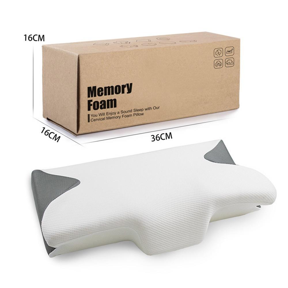 

Ergonomic Shaped Memory Foam Protects Neck Spine Back Sleeping Support Health Basics Nursing Neck Spine білий